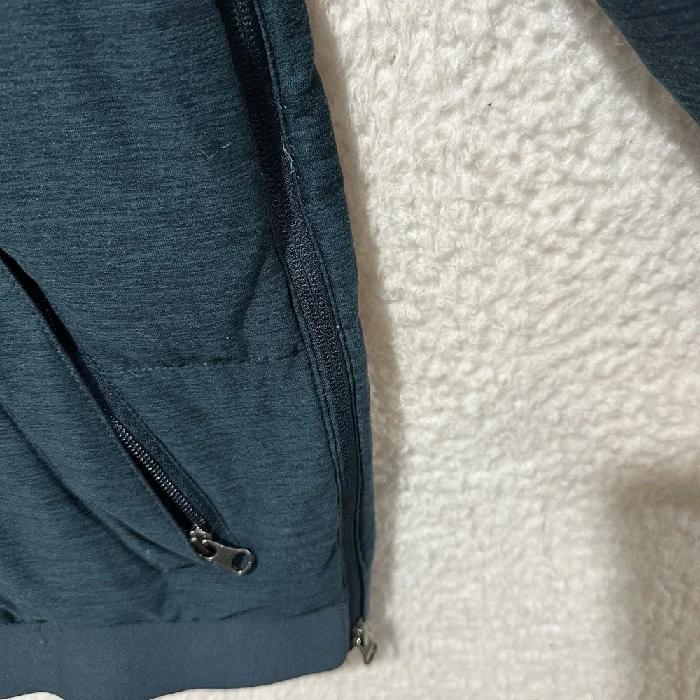The North Face 550‎ Men's Quilted Puffer Snap T Button Teal Green Jacket Size M